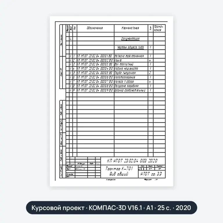 Курсовой проект: Покрышка К-701